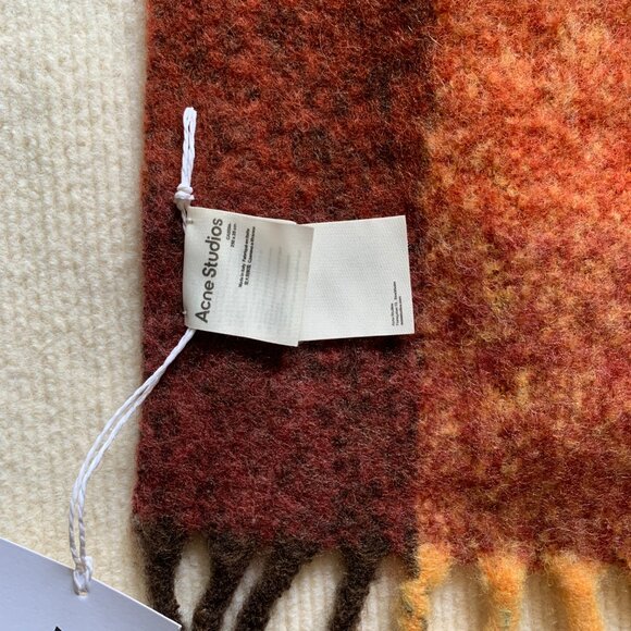 Acne Studios Checked Wool Scarf - Picture 5 of 7